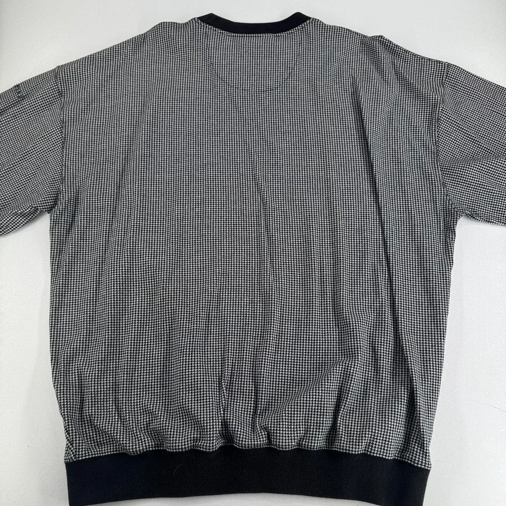 Slazenger Black & White Patterned Sweatshirt with Yellow Logo
